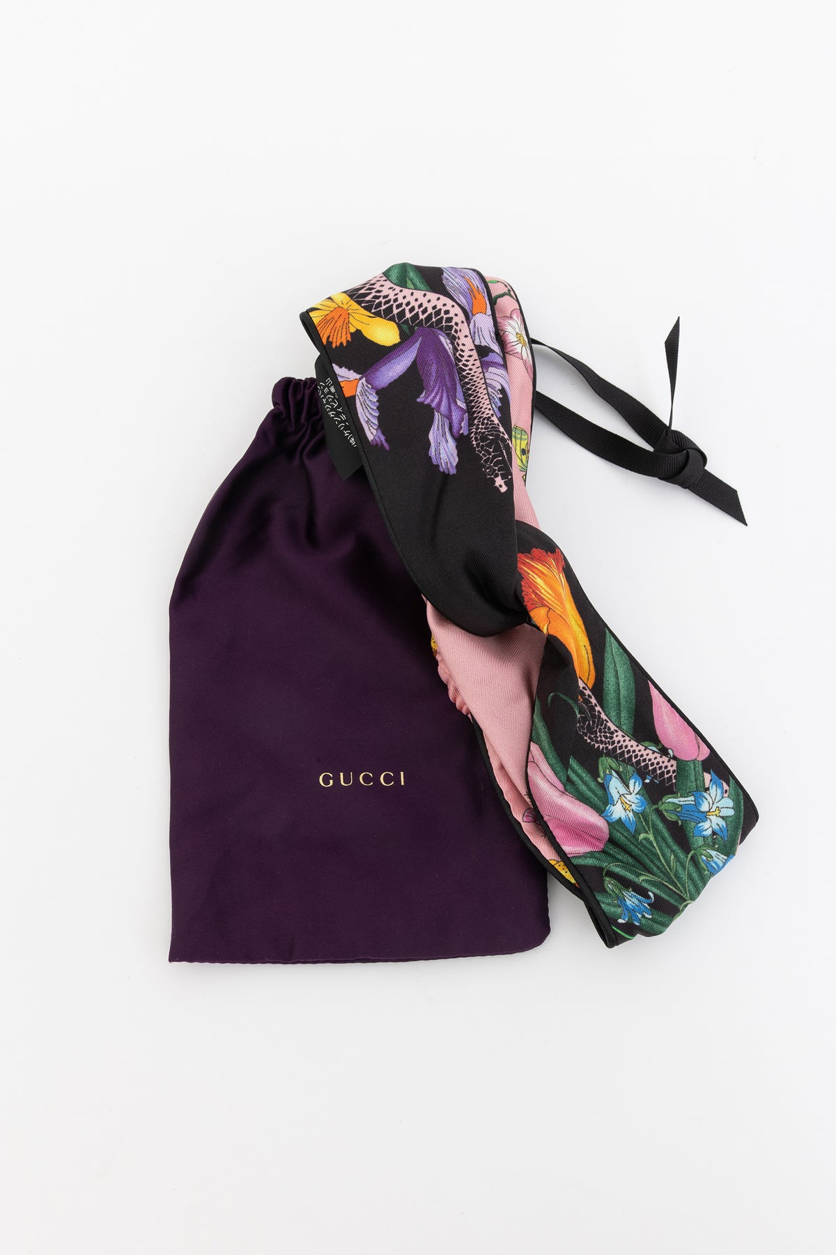 Flora Snake Silk Headband