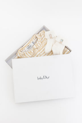Baby Dior Romper and Socks Set