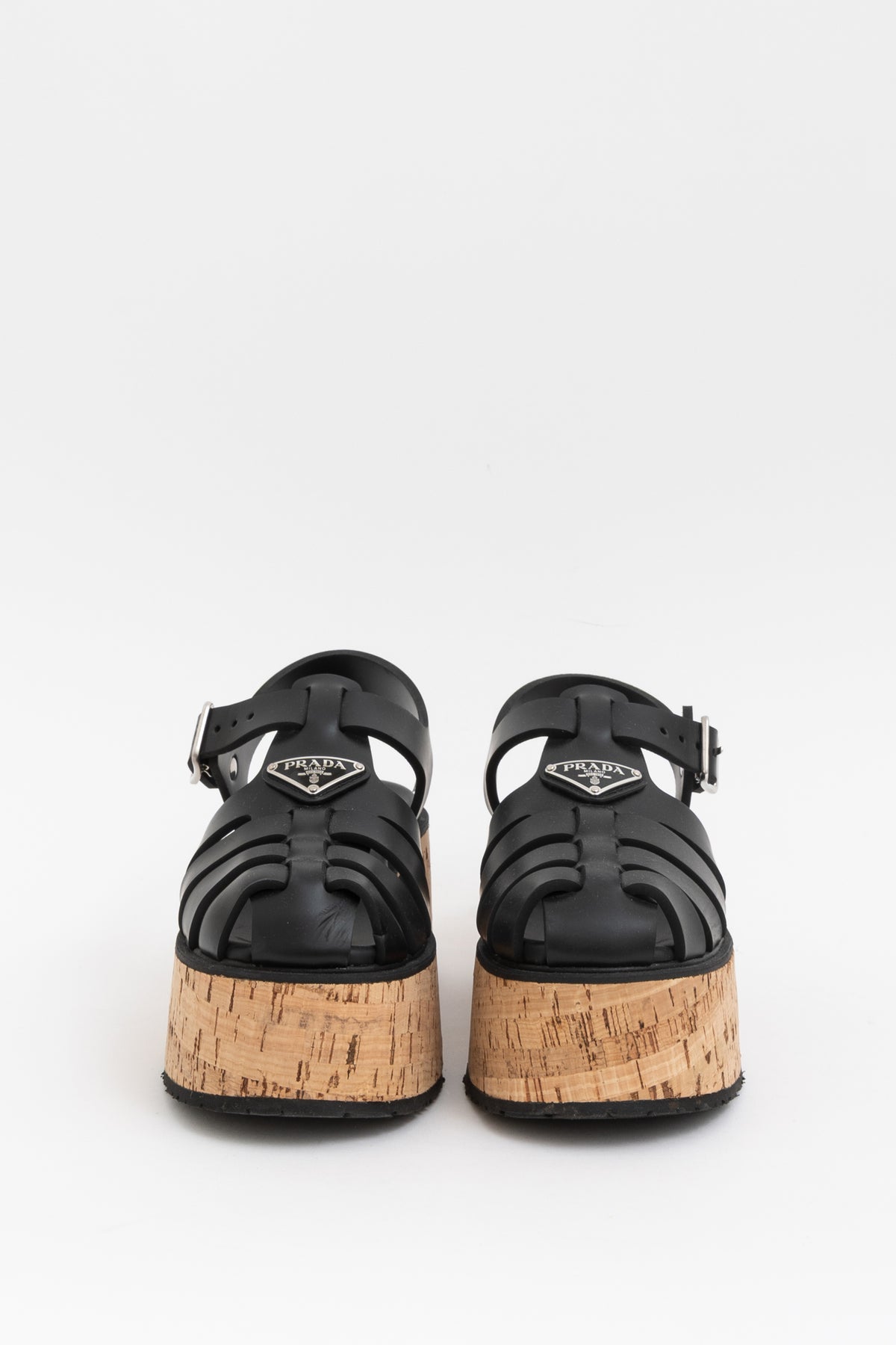 Monolith Cage Cork Platform Sandals