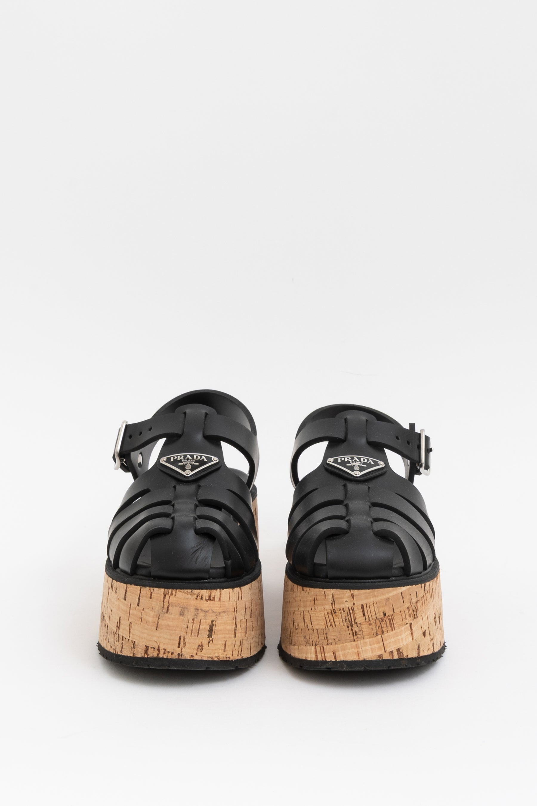 Monolith Cage Cork Platform Sandals