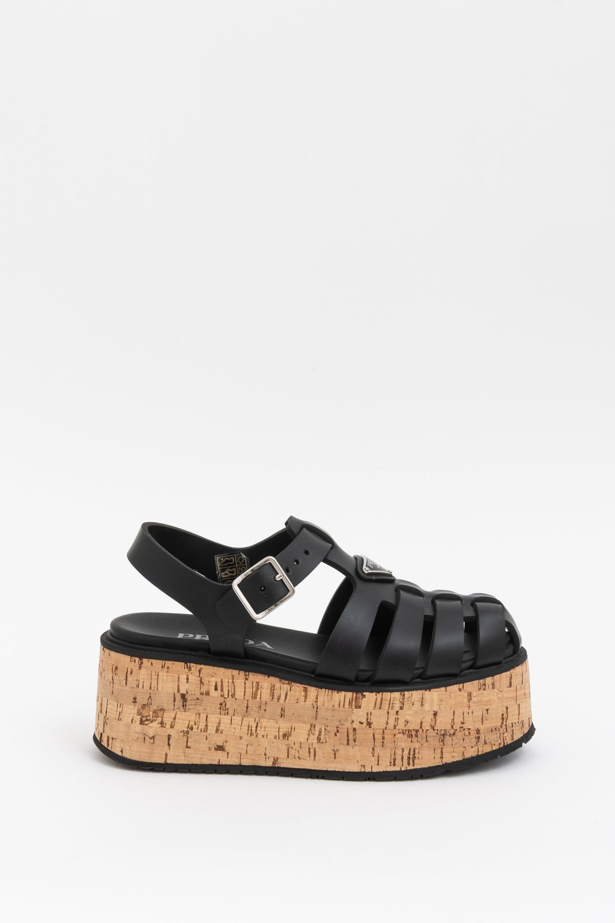 Monolith Cage Cork Platform Sandals