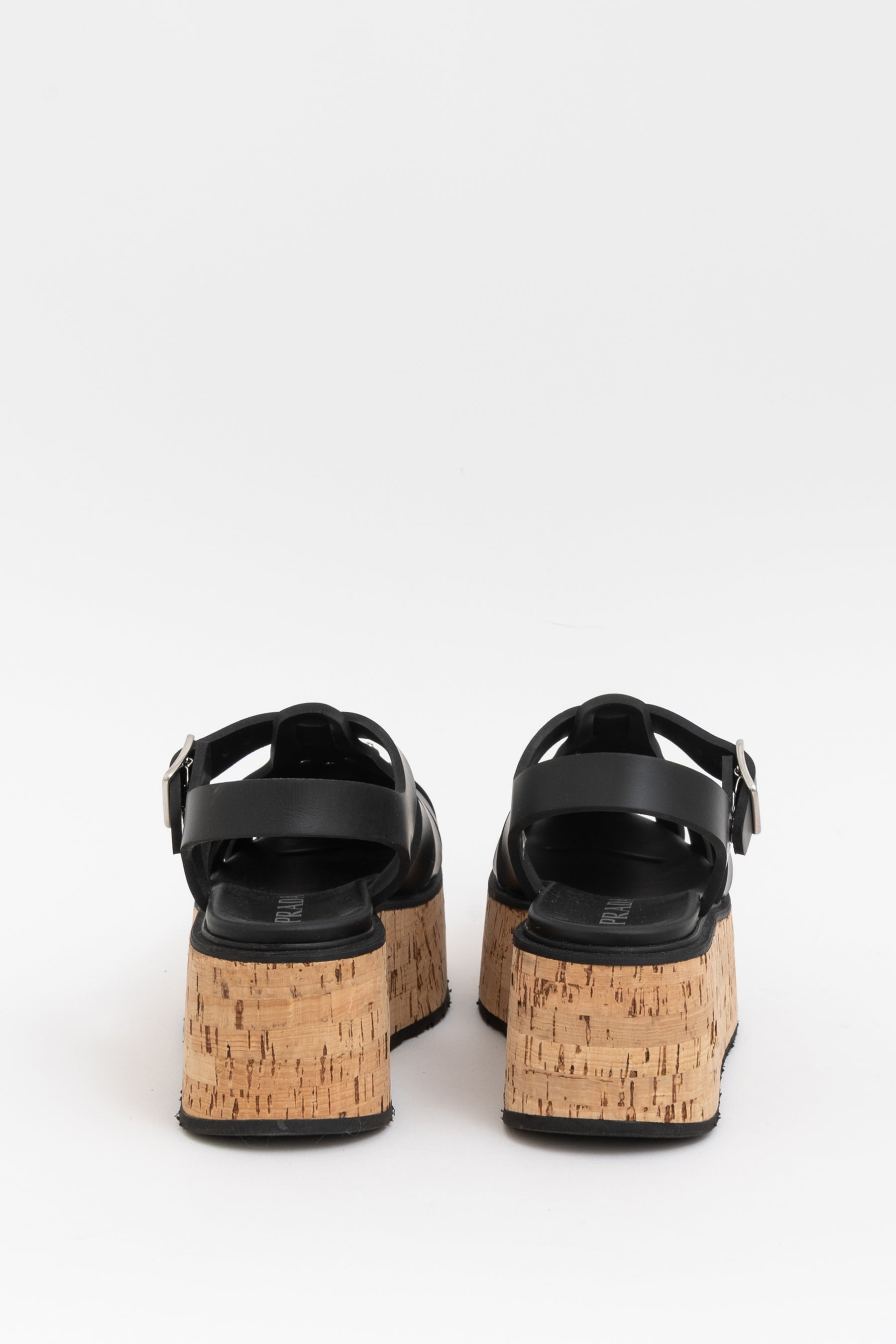 Monolith Cage Cork Platform Sandals