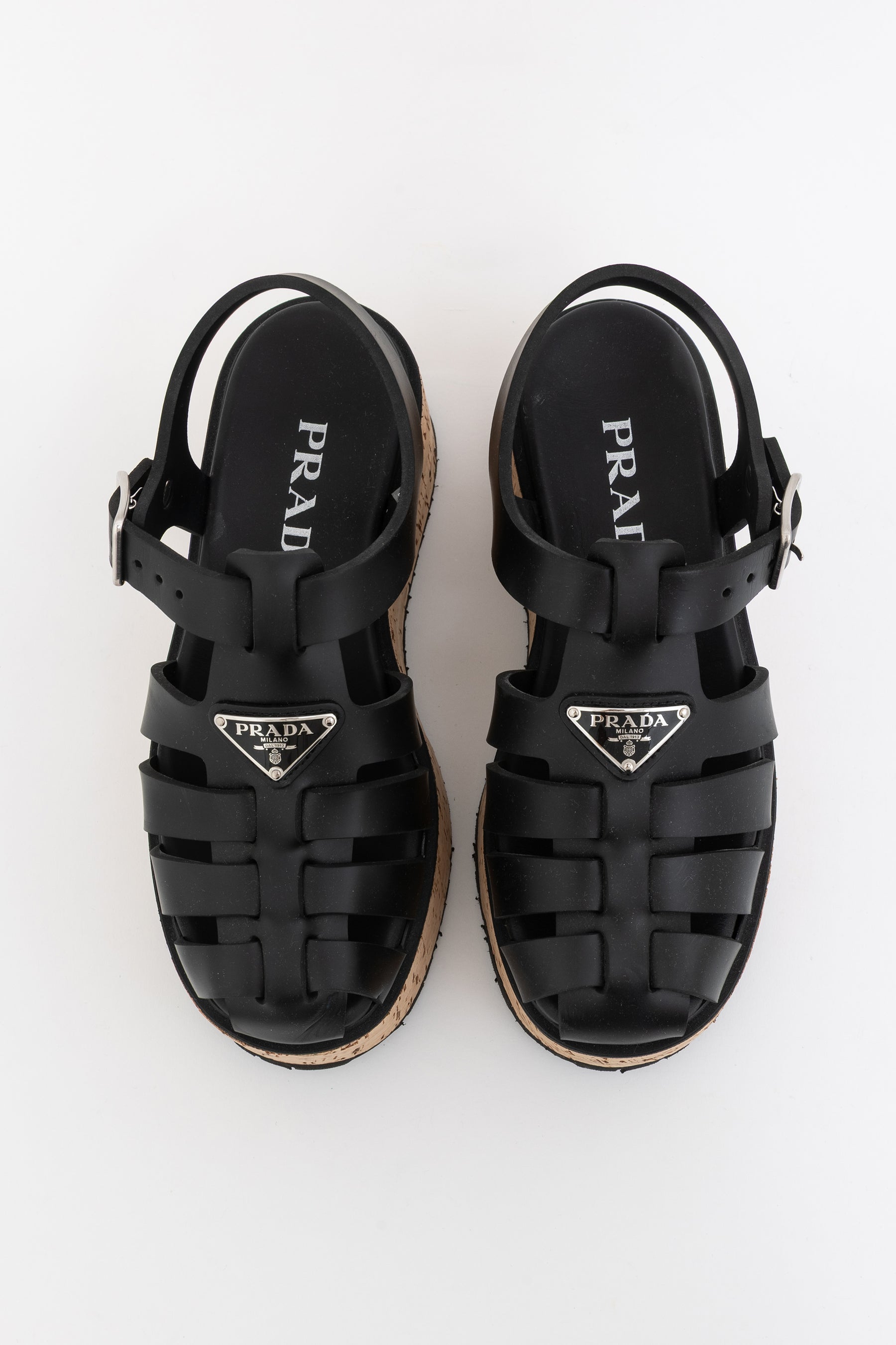 Monolith Cage Cork Platform Sandals