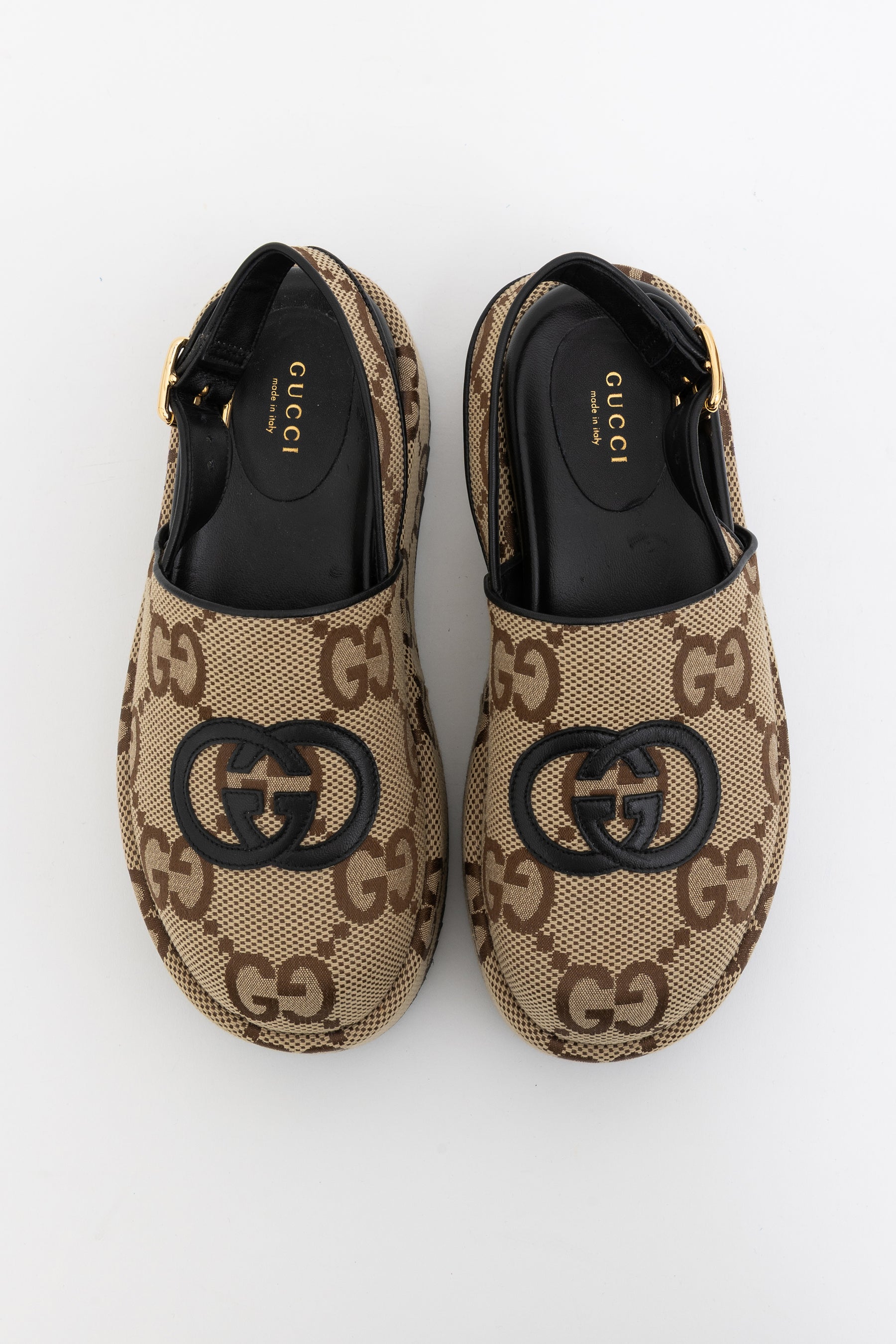 Angelina Maxi GG Canvas Platform Clogs