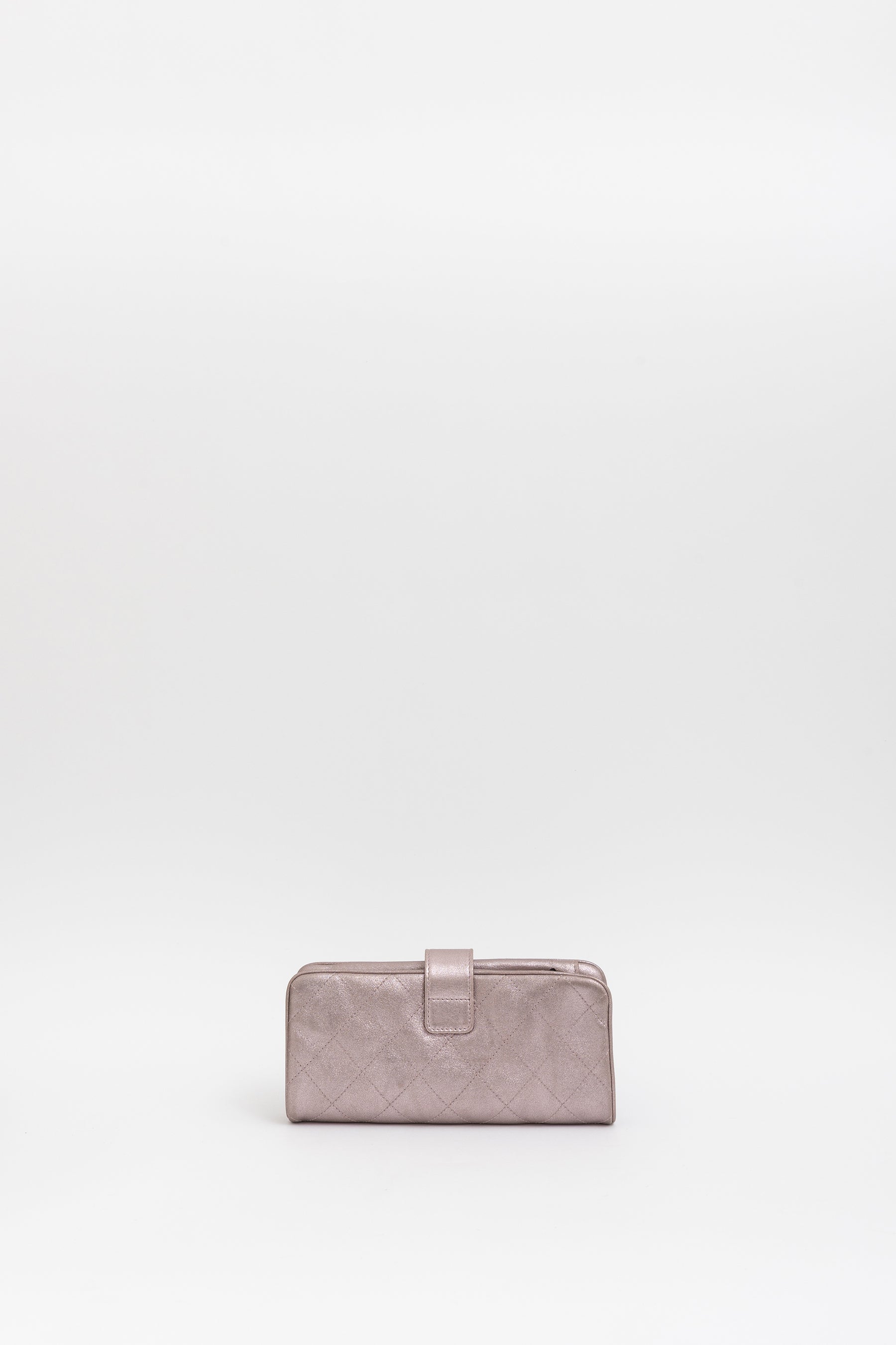 Metallic Long Matelassé Wallet