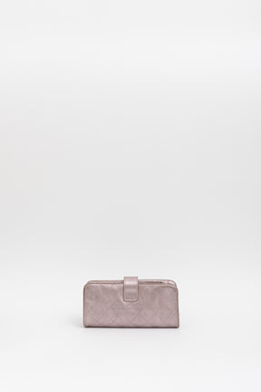 Metallic Long Matelassé Wallet