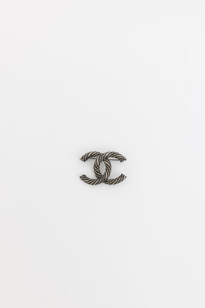 Ruthenium Metal Twisted CC Brooch