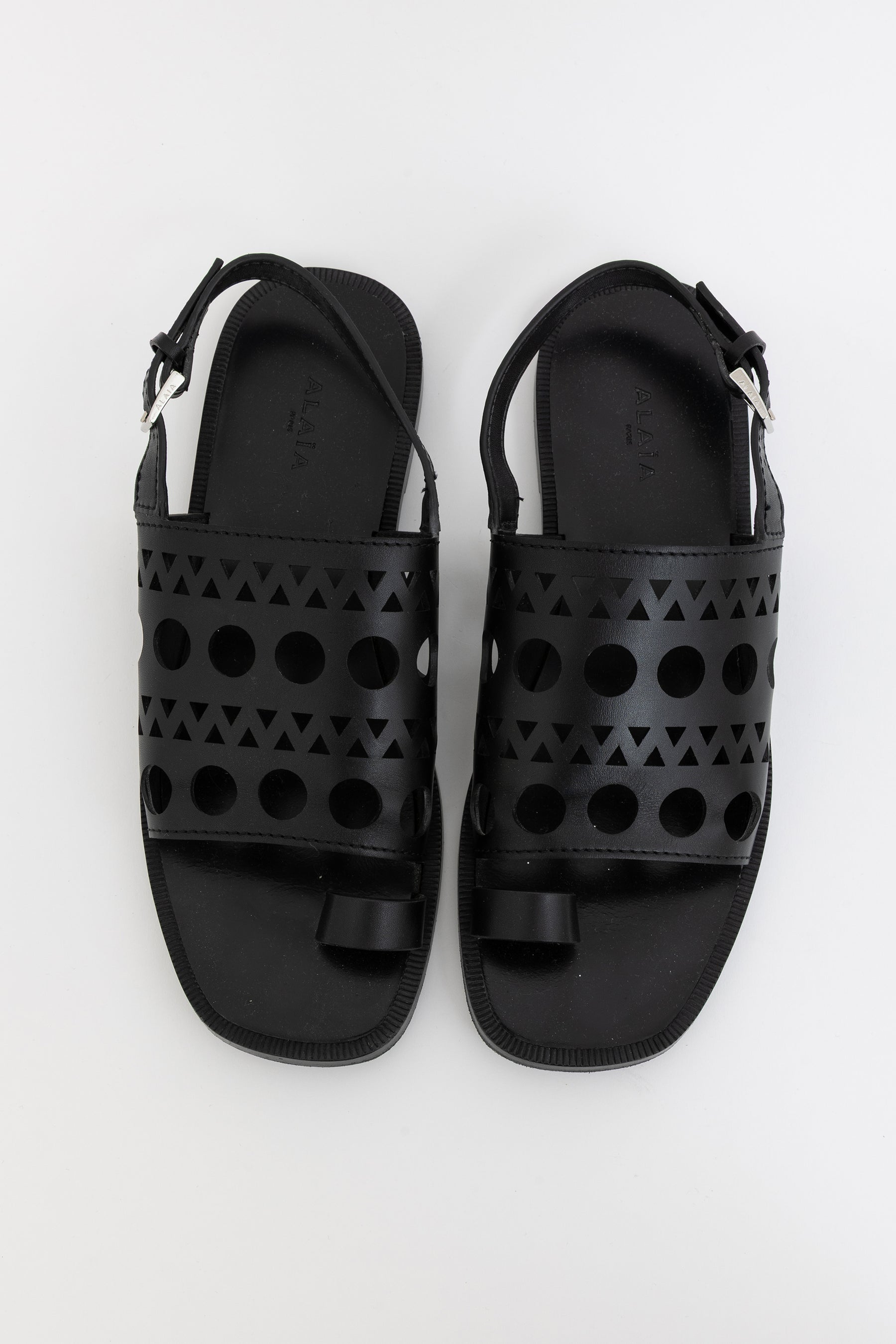 Laser-Cut Vienne Flat Slingback Sandals