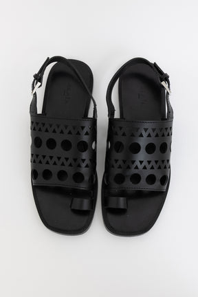Laser-Cut Vienne Flat Slingback Sandals