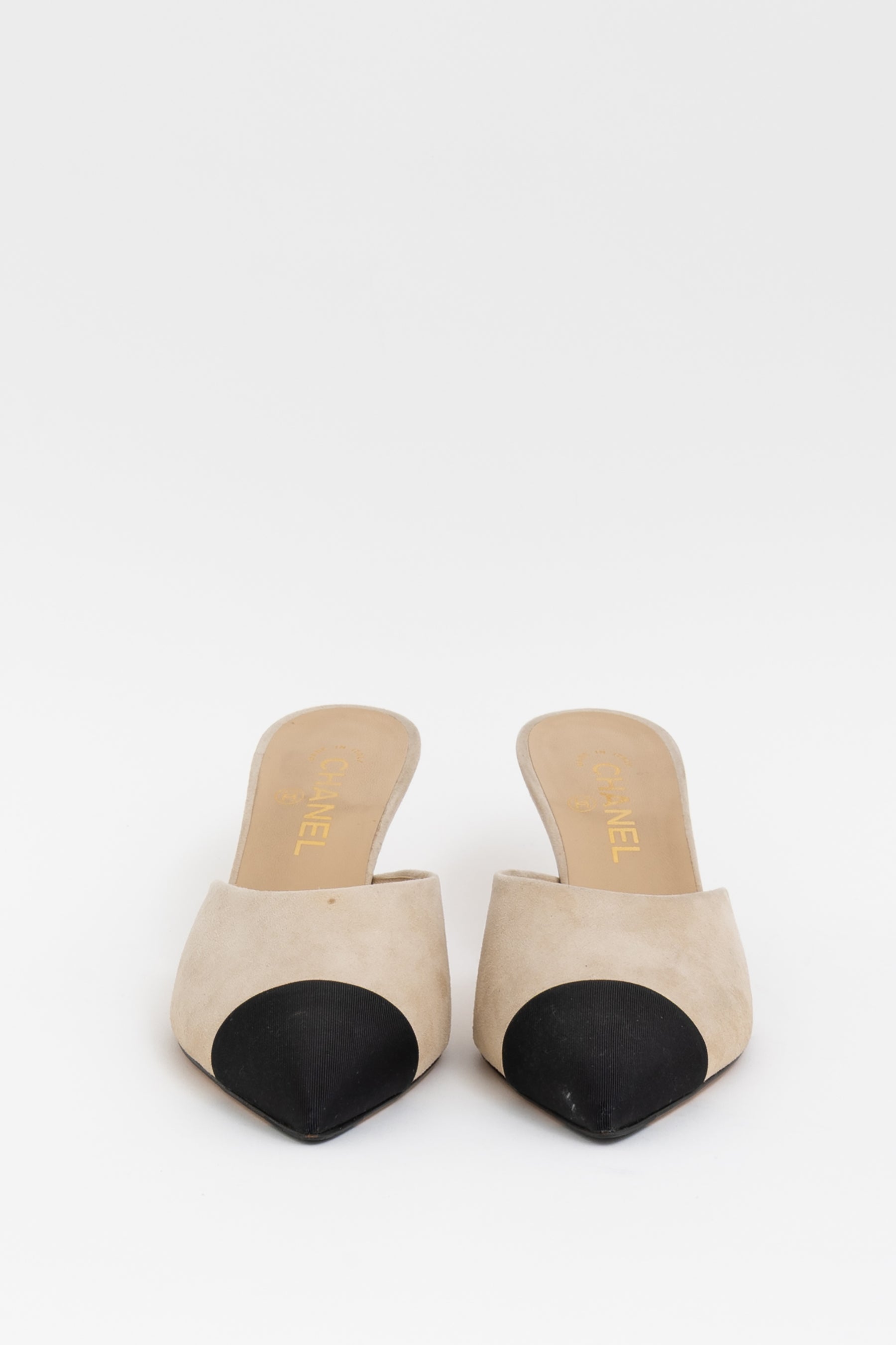 Suede Pointed Toe Mules