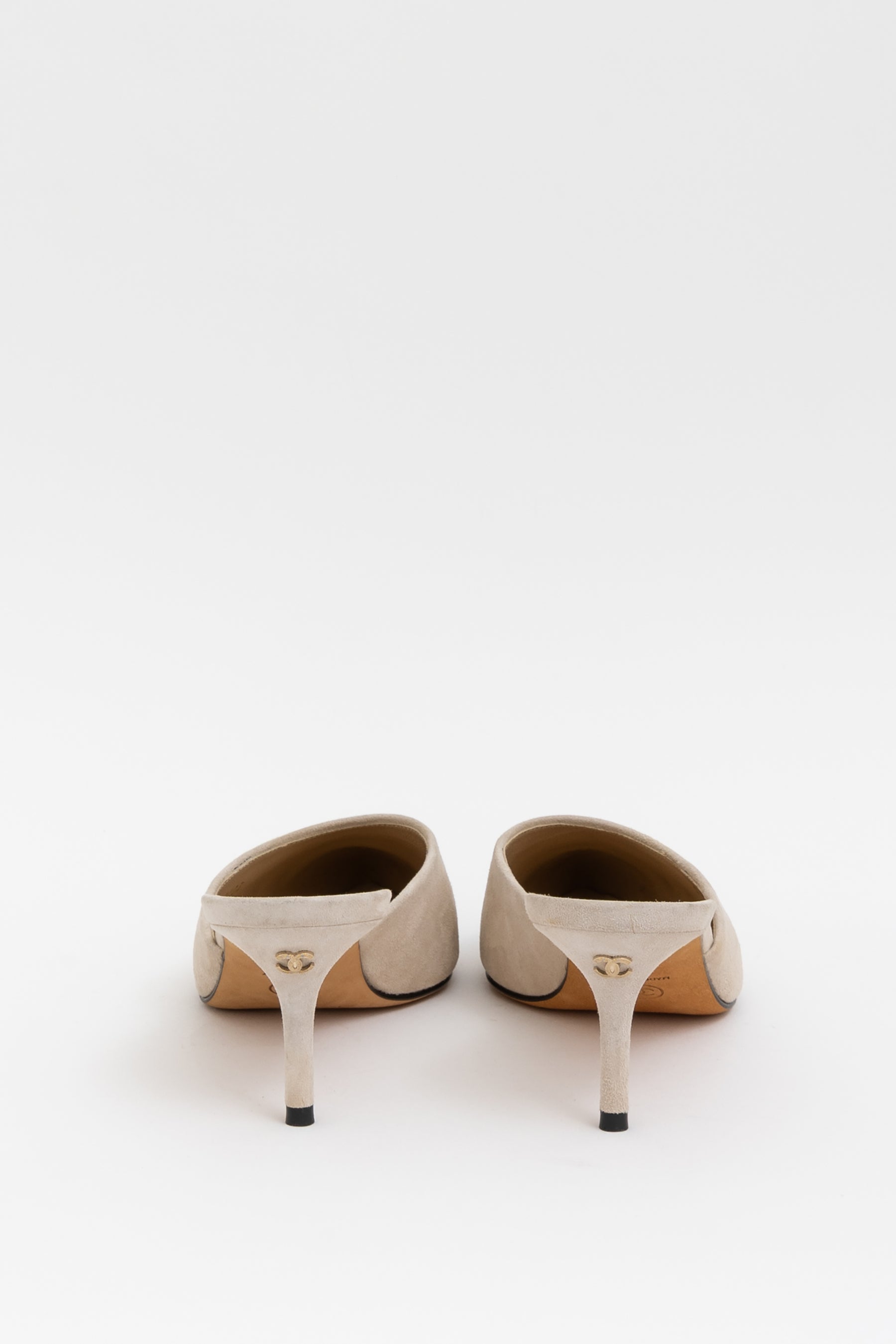 Suede Pointed Toe Mules
