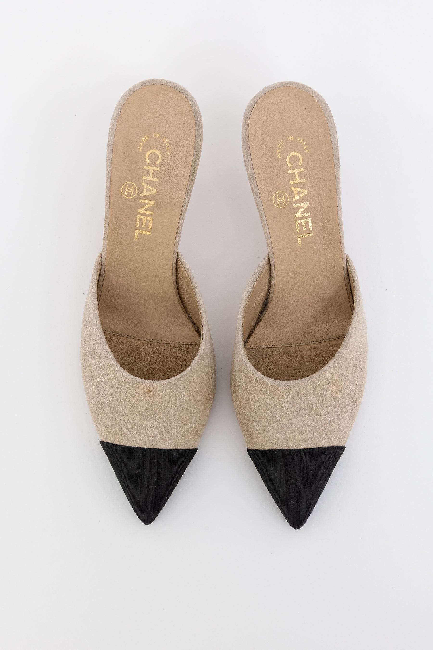Suede Pointed Toe Mules