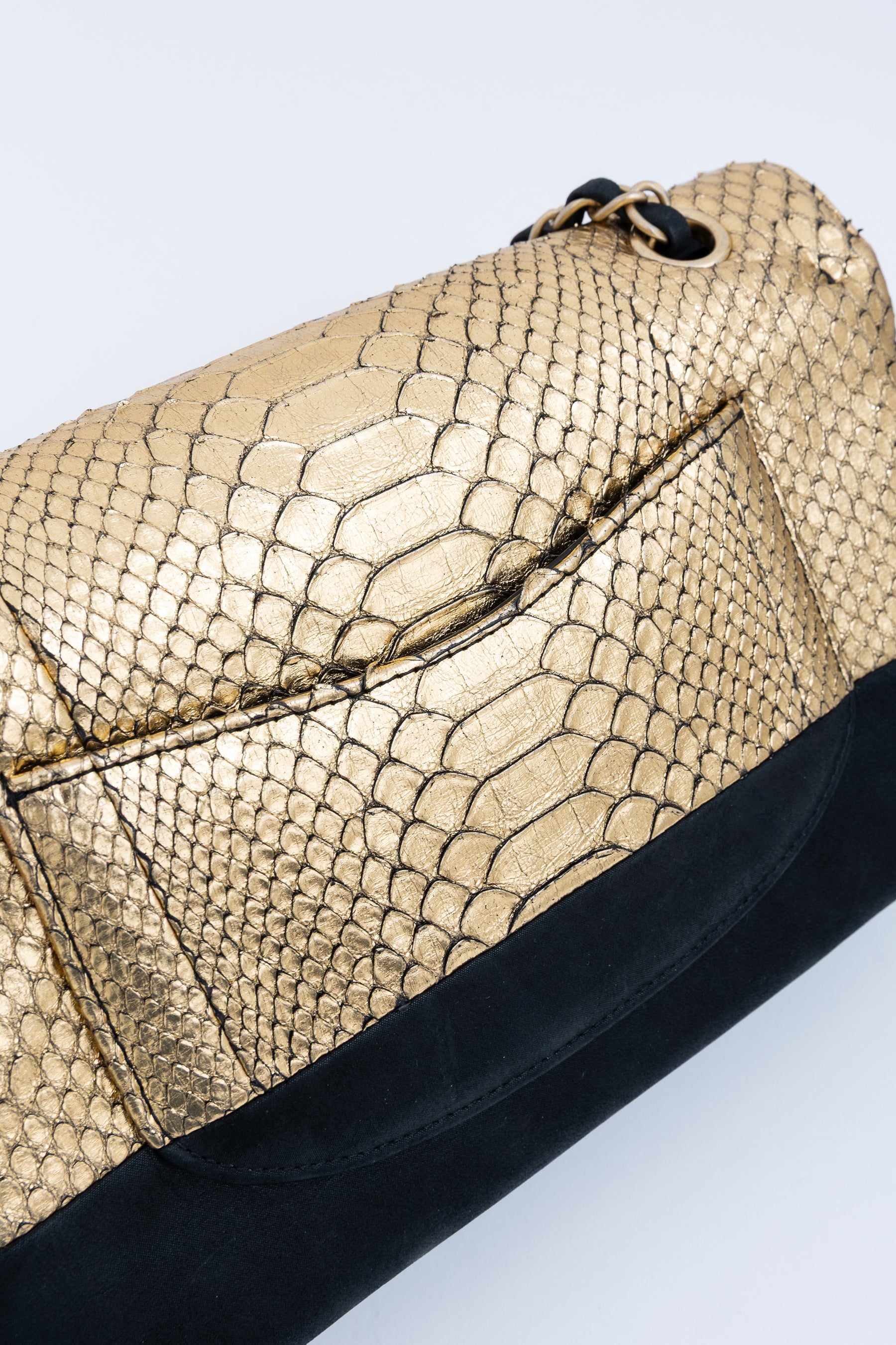Python Double Flap Bag