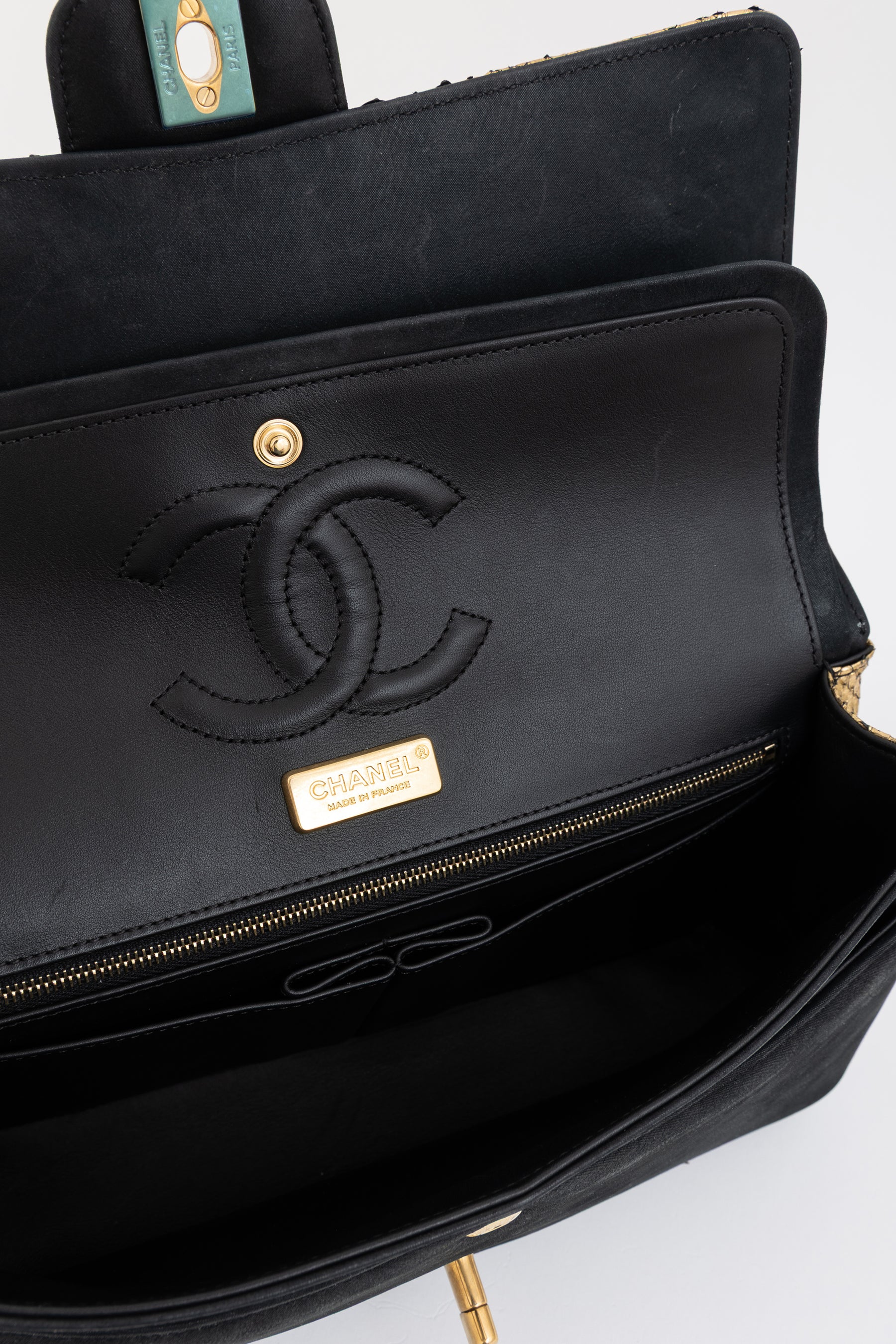 Python Double Flap Bag