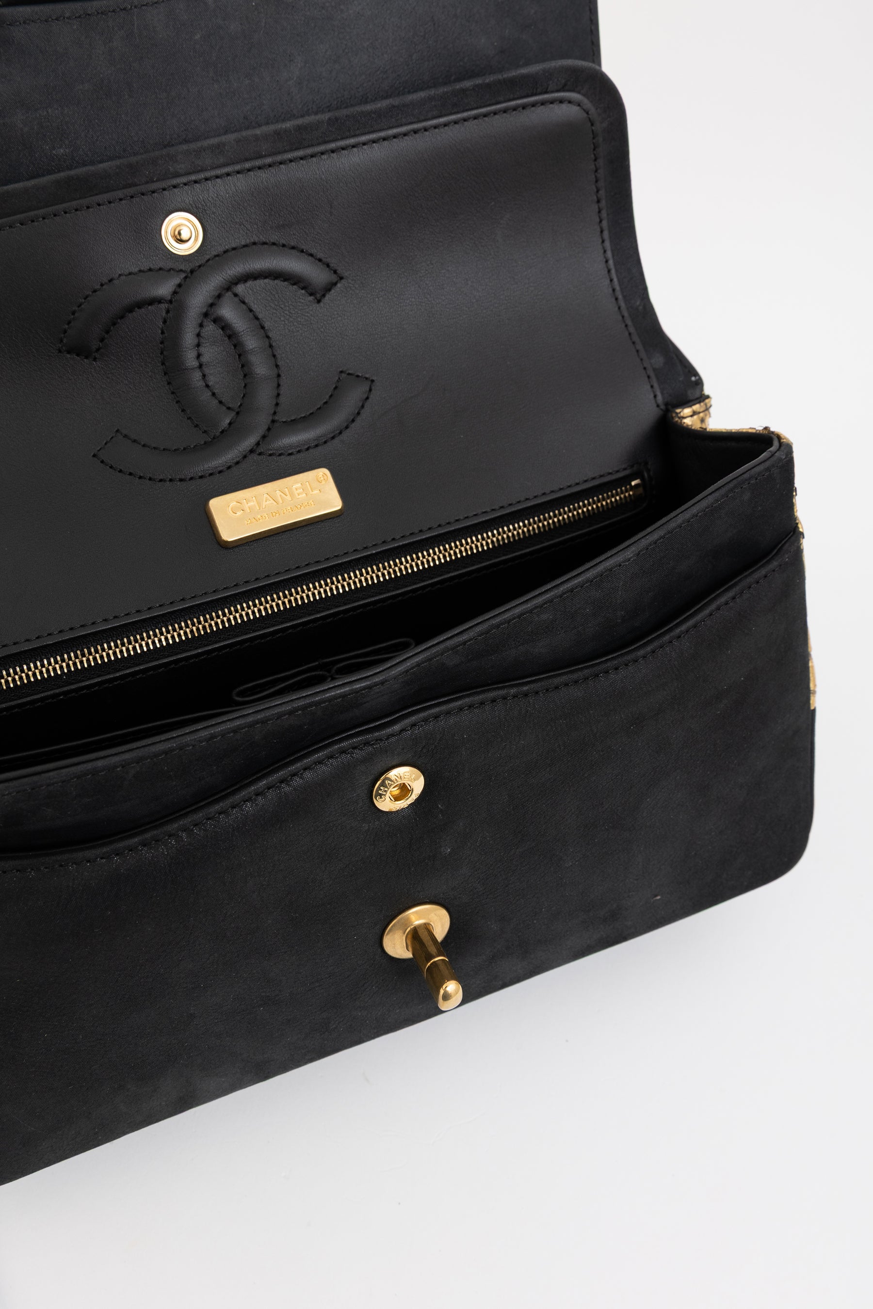 Python Double Flap Bag