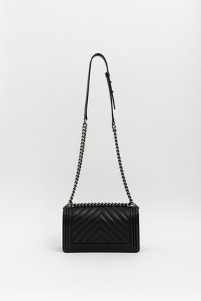 Chevron Quilted Medium Boy Bag