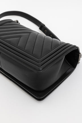 Chevron Quilted Medium Boy Bag