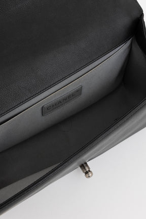 Chevron Quilted Medium Boy Bag