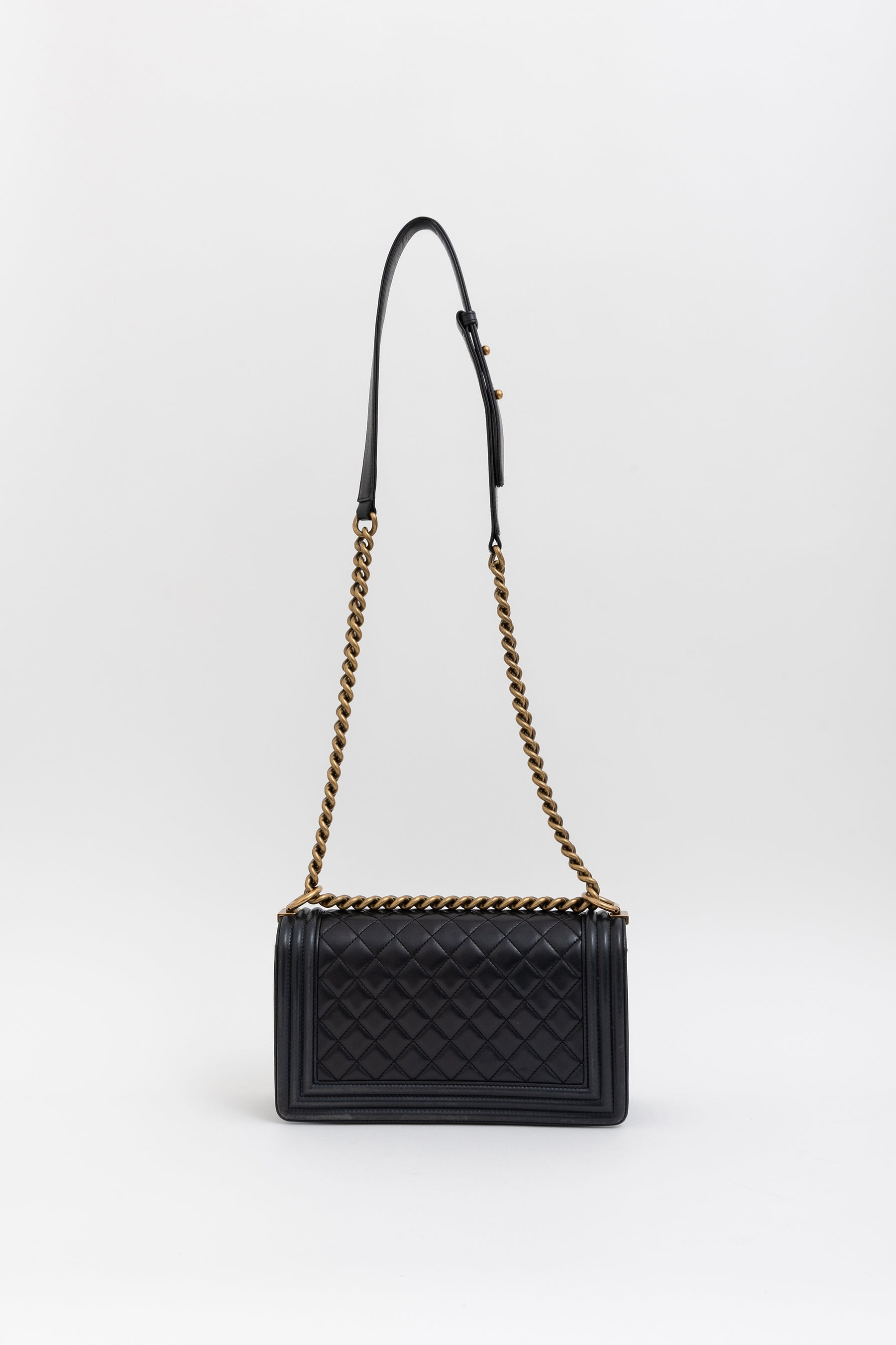 Diamond Quilted Medium Boy Bag