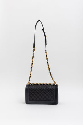 Diamond Quilted Medium Boy Bag