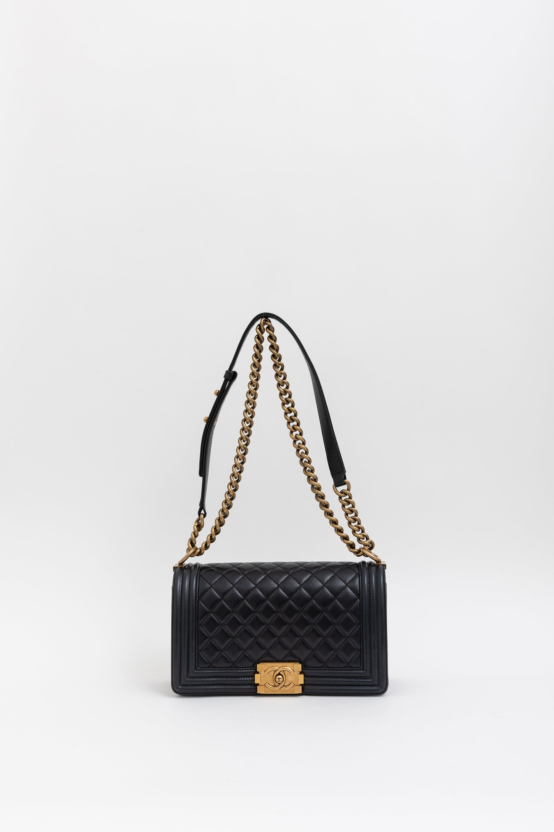 Diamond Quilted Medium Boy Bag