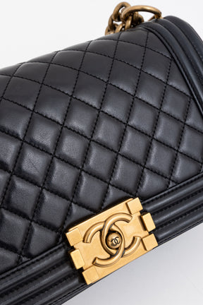 Diamond Quilted Medium Boy Bag