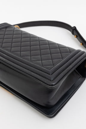 Diamond Quilted Medium Boy Bag