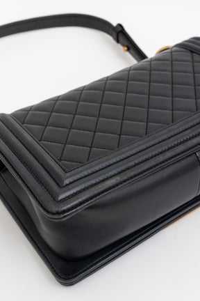 Diamond Quilted Medium Boy Bag