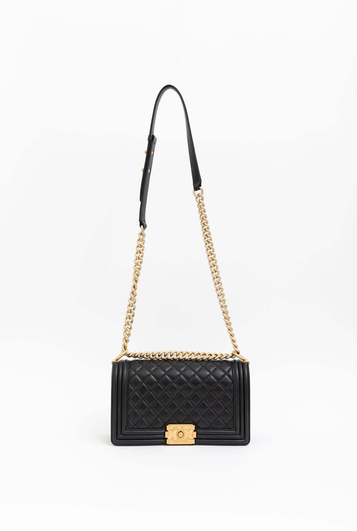 Diamond Quilted Medium Boy Bag