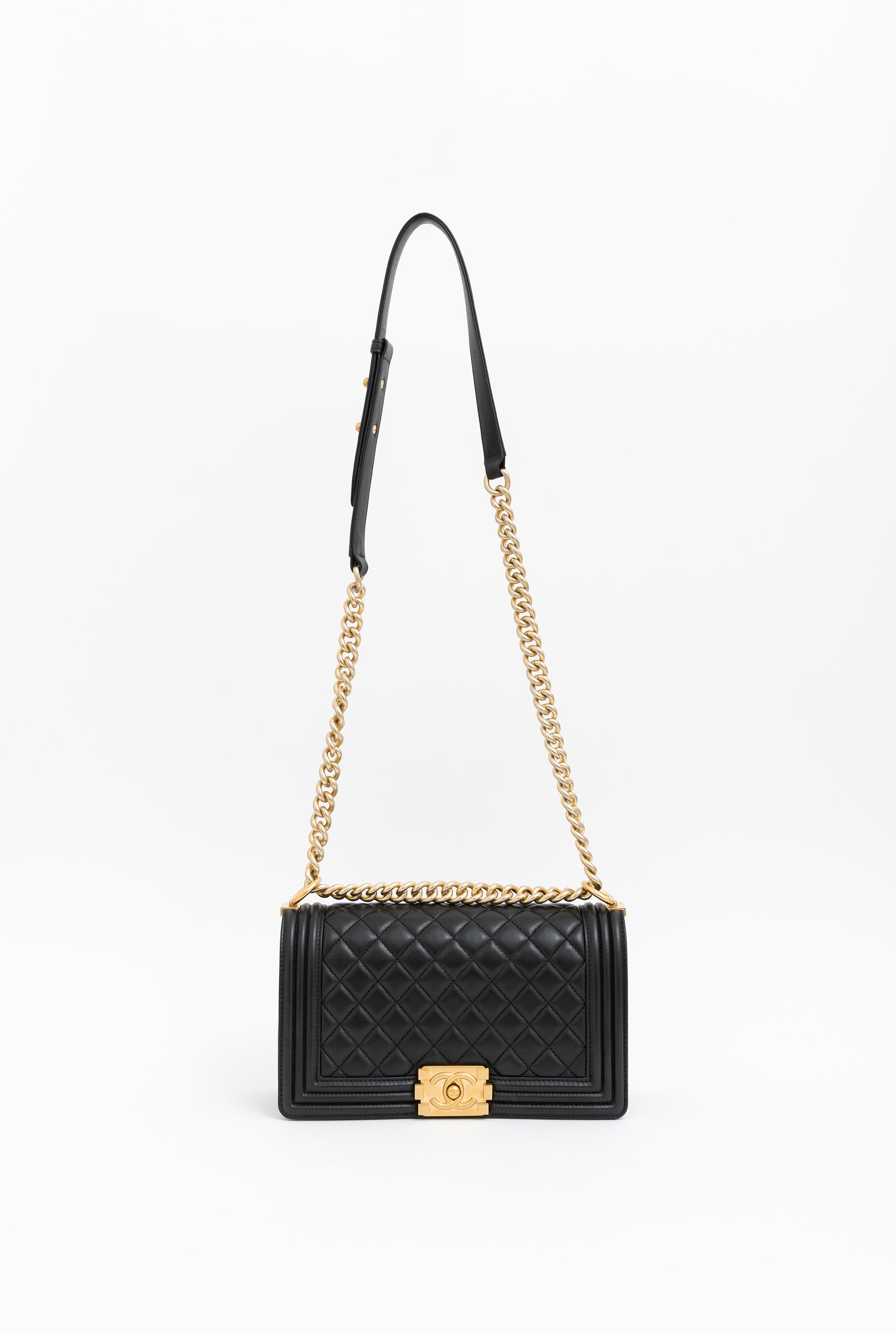 Diamond Quilted Medium Boy Bag