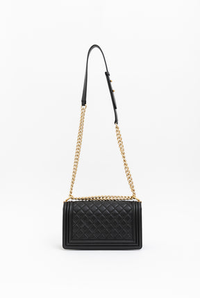 Diamond Quilted Medium Boy Bag