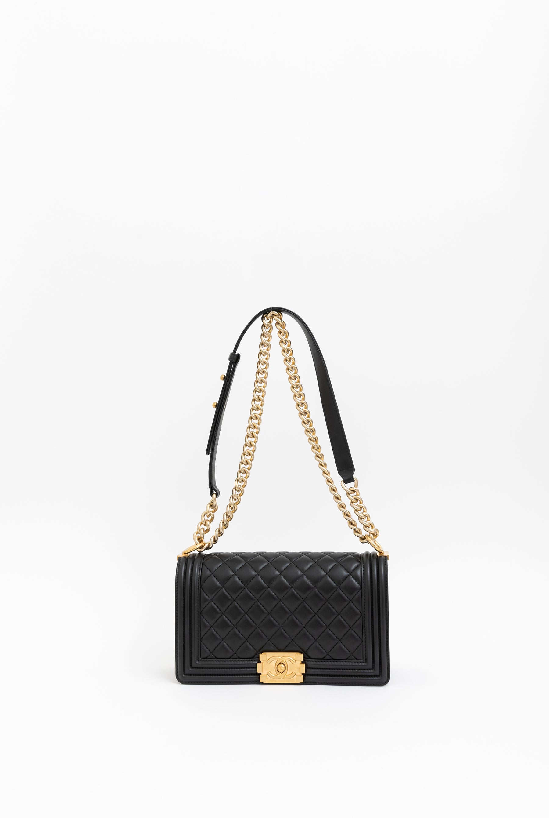 Diamond Quilted Medium Boy Bag