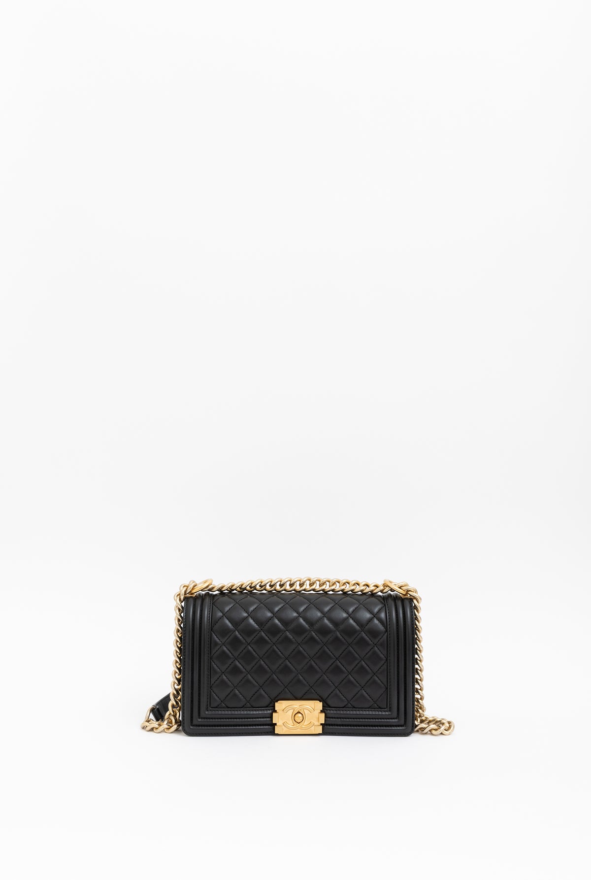 Diamond Quilted Medium Boy Bag