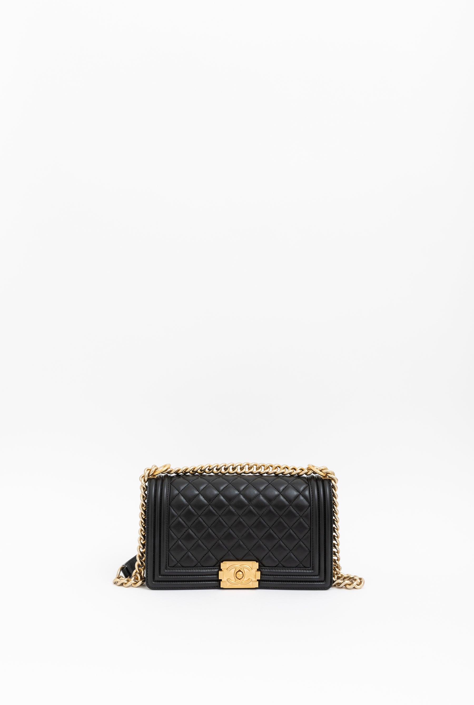 Diamond Quilted Medium Boy Bag