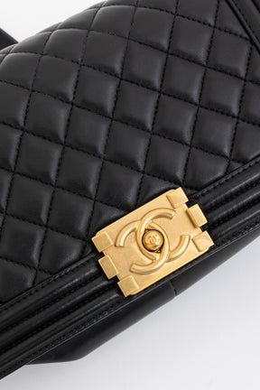 Diamond Quilted Medium Boy Bag