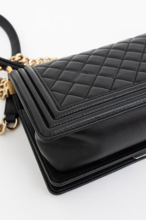 Diamond Quilted Medium Boy Bag