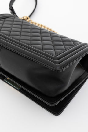 Diamond Quilted Medium Boy Bag