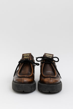 Laced Fumé Leather Shoes