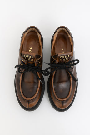 Laced Fumé Leather Shoes