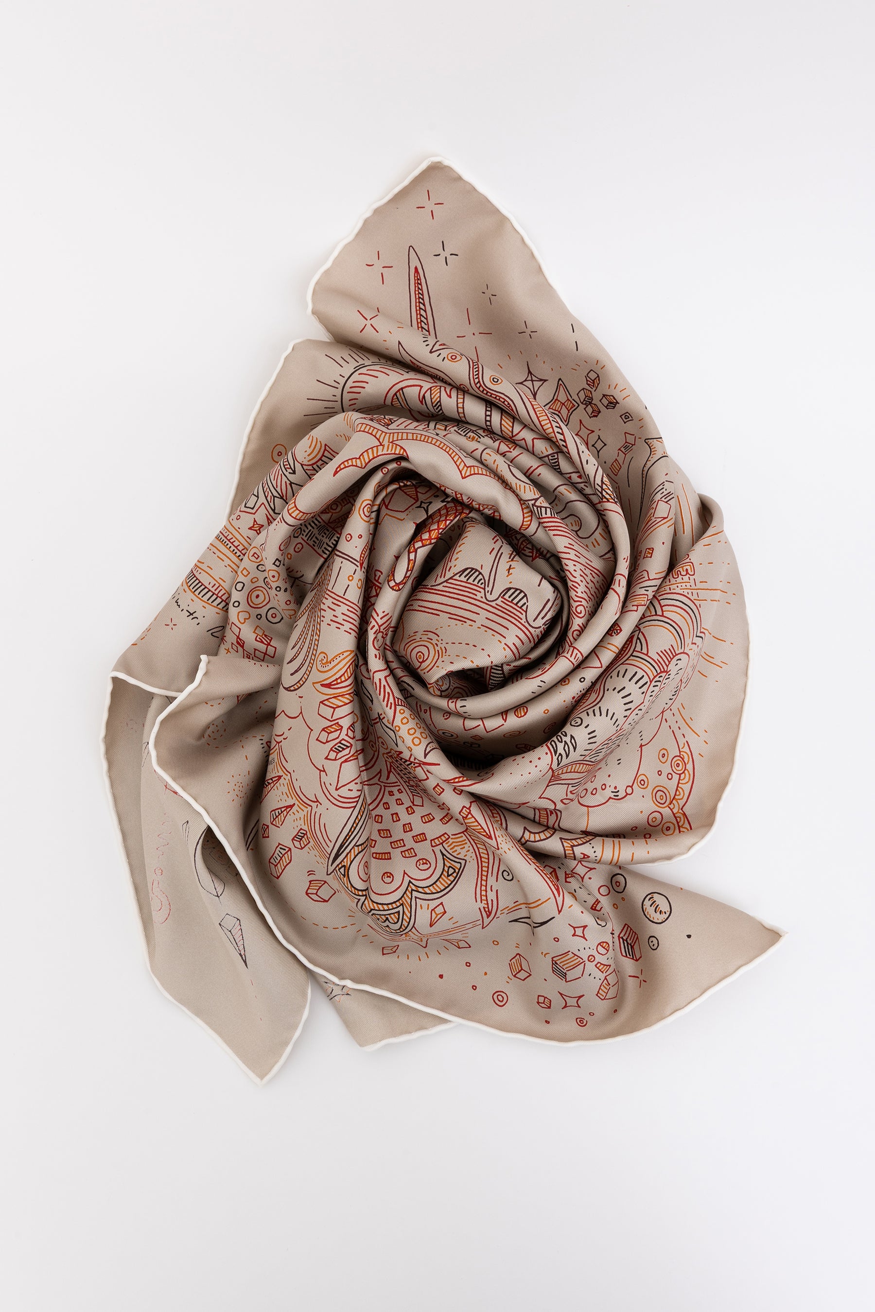 Please Hold The Line Silk Scarf