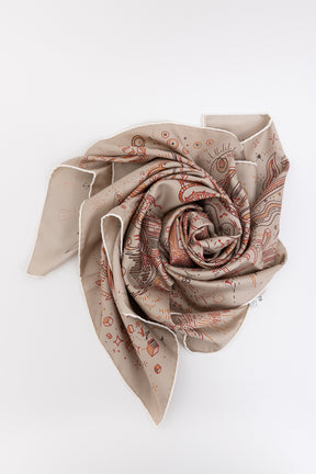 Please Hold The Line Silk Scarf