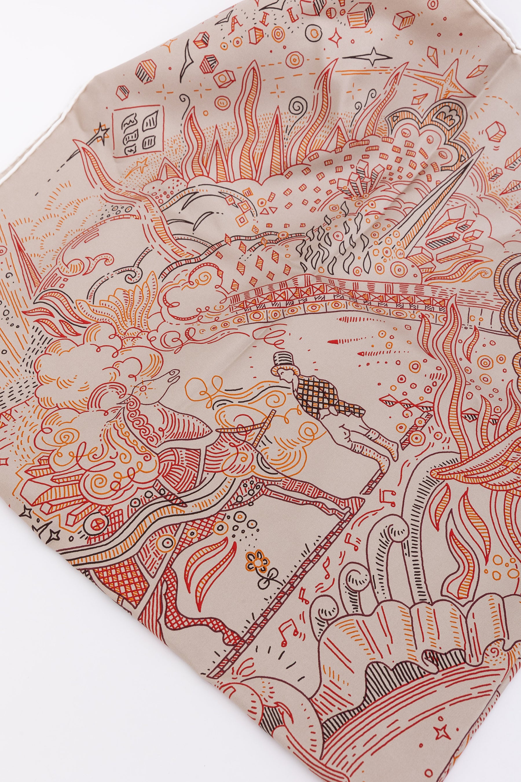 Please Hold The Line Silk Scarf