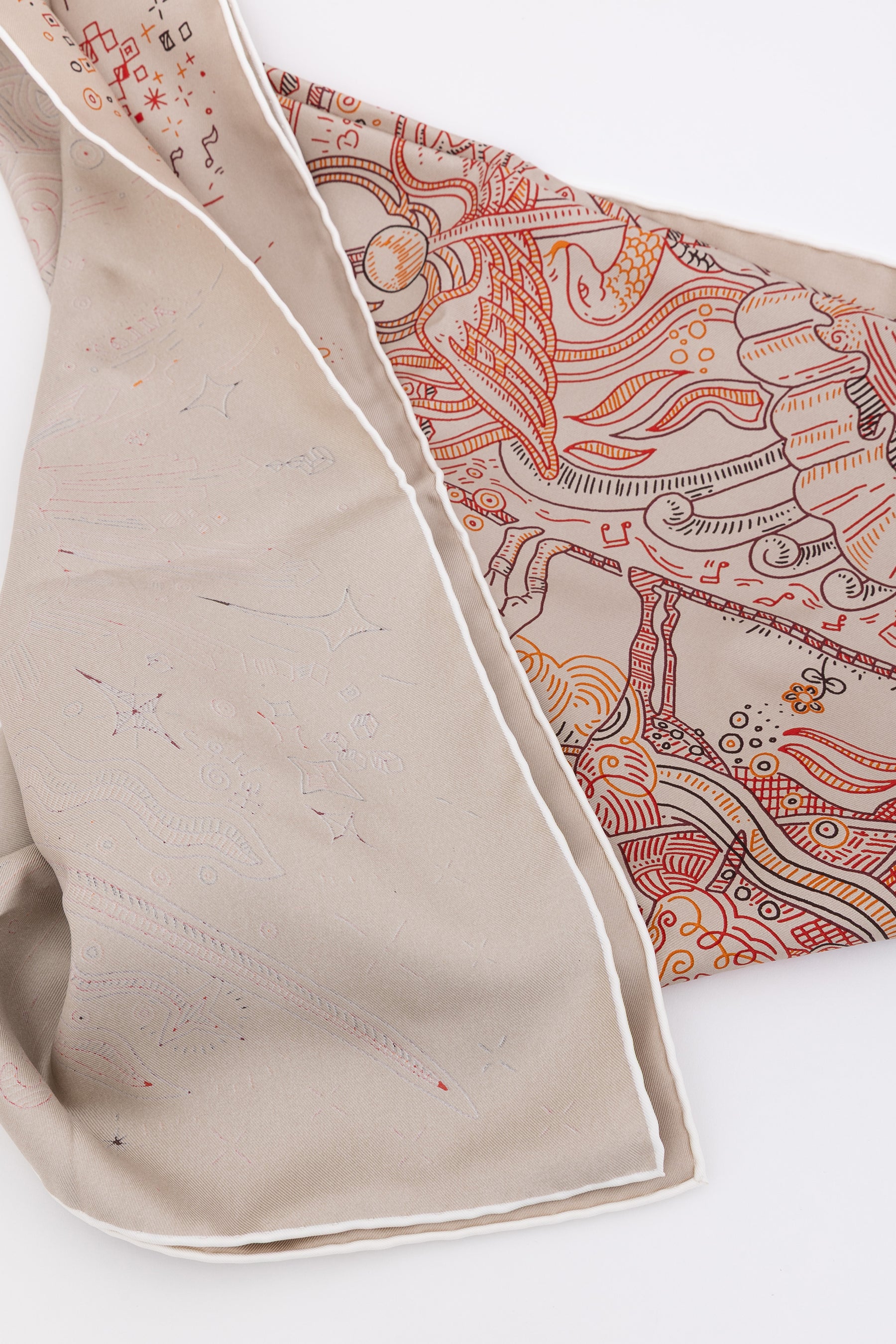 Please Hold The Line Silk Scarf