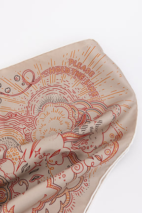 Please Hold The Line Silk Scarf