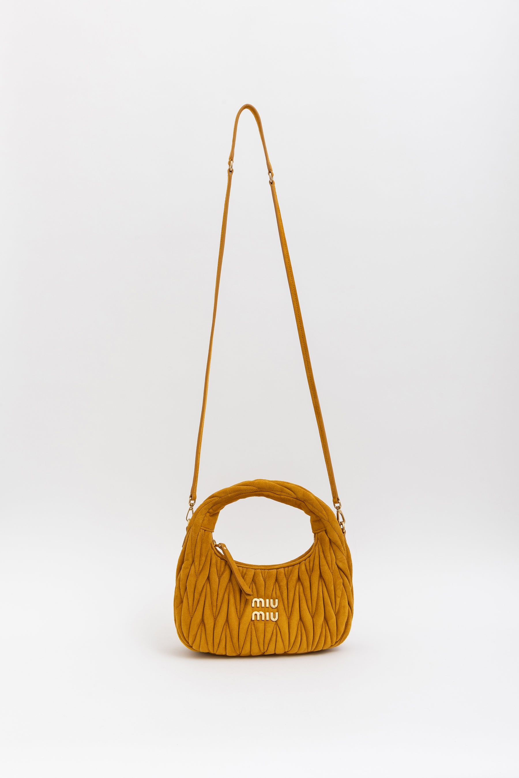 Small Wander Matelassé Suede Bag
