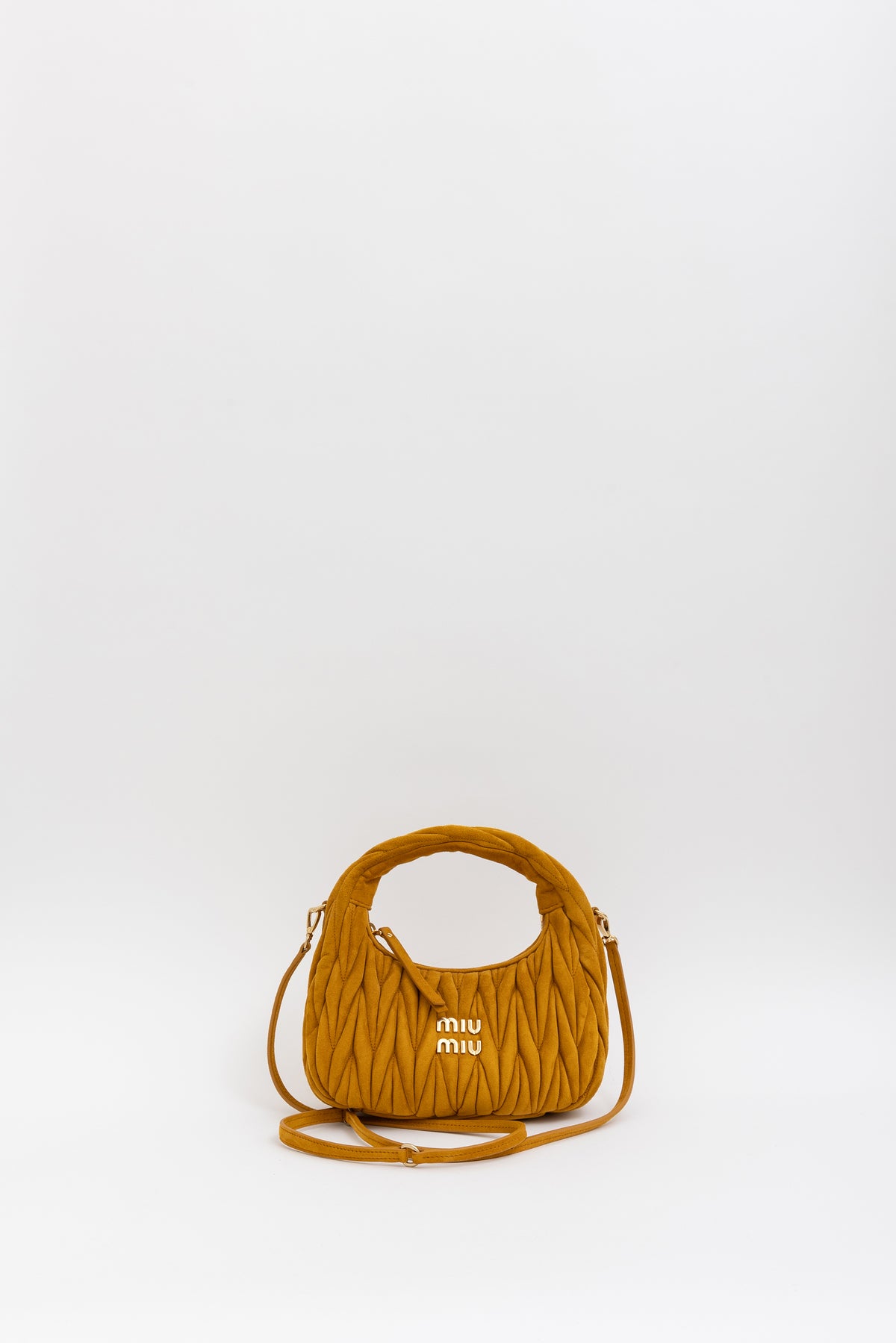 Small Wander Matelassé Suede Bag