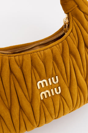 Small Wander Matelassé Suede Bag