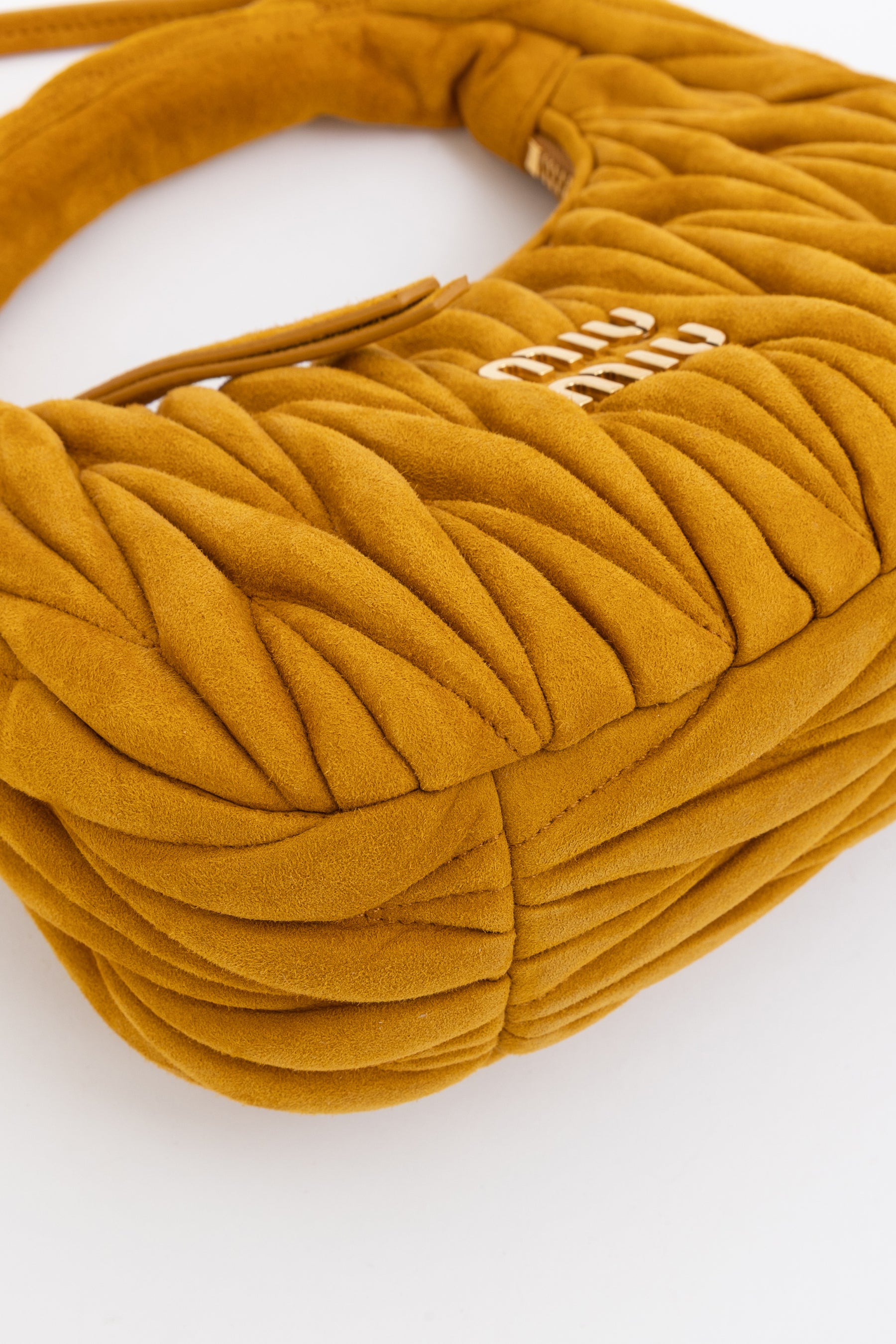 Small Wander Matelassé Suede Bag