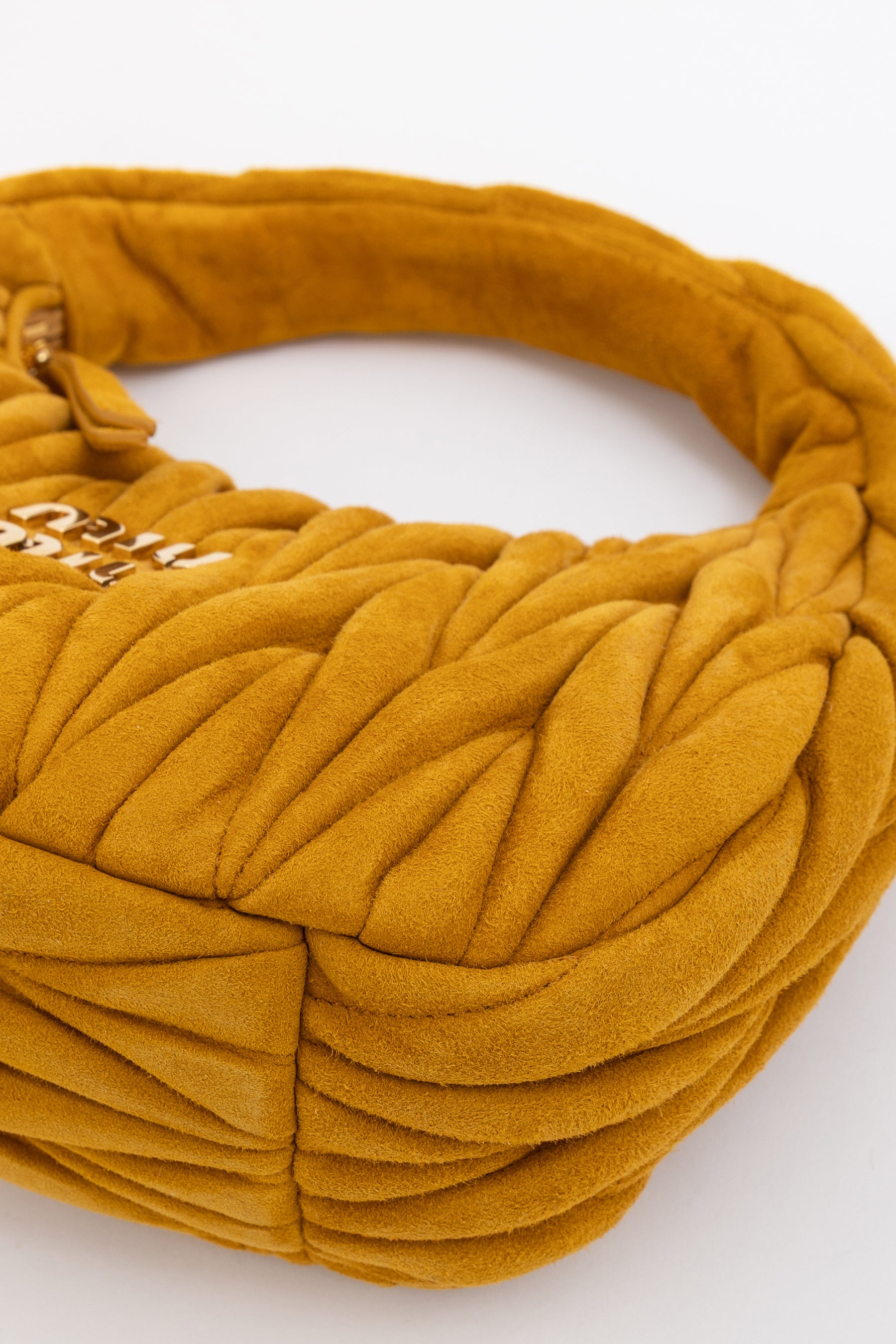 Small Wander Matelassé Suede Bag