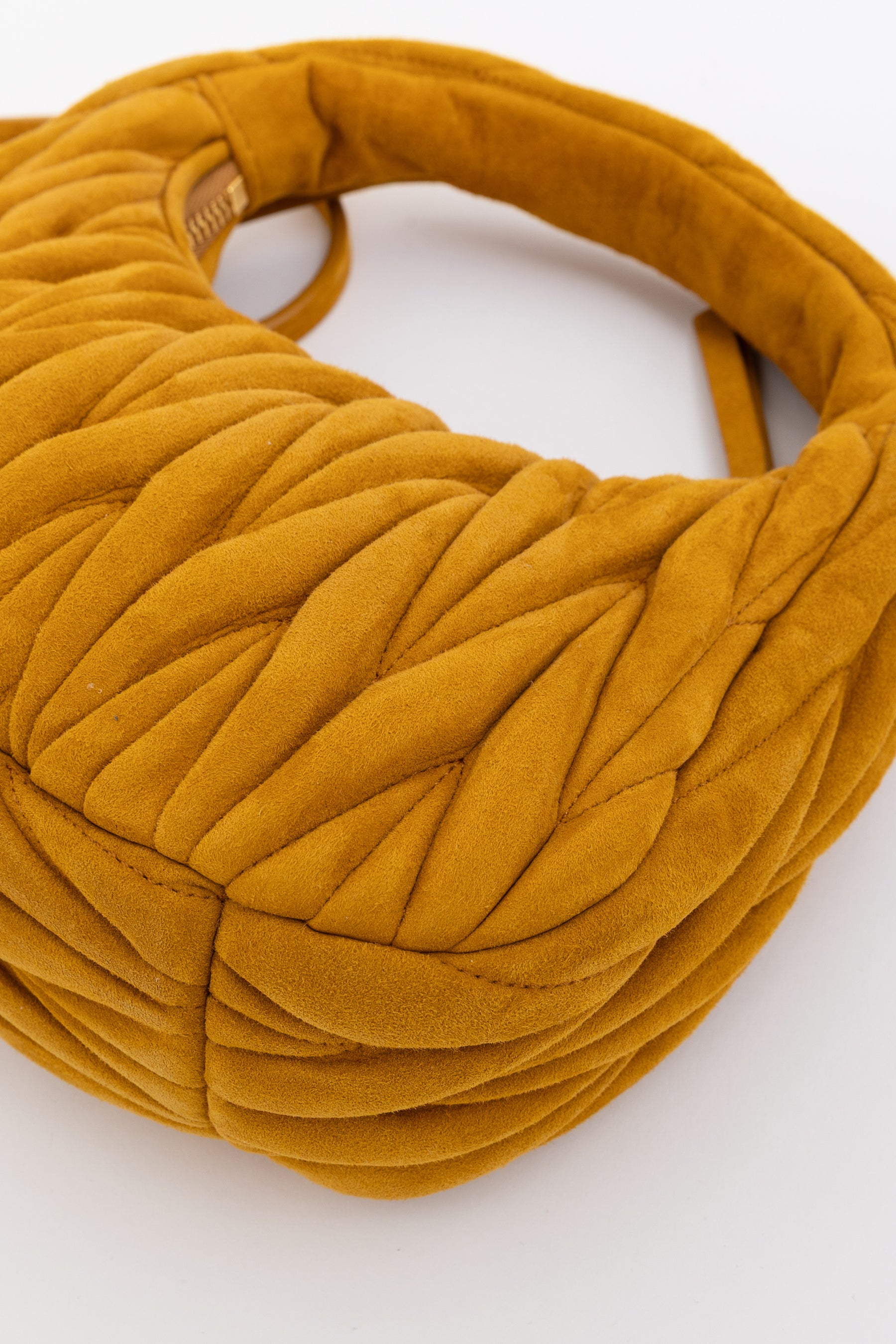 Small Wander Matelassé Suede Bag